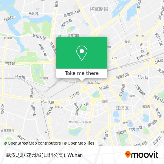 武汉思联花园城(日租公寓) map