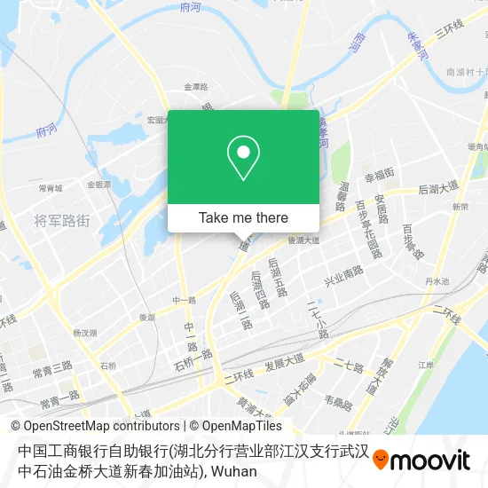 中国工商银行自助银行(湖北分行营业部江汉支行武汉中石油金桥大道新春加油站) map
