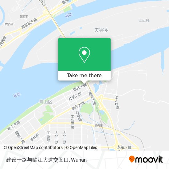 建设十路与临江大道交叉口 map