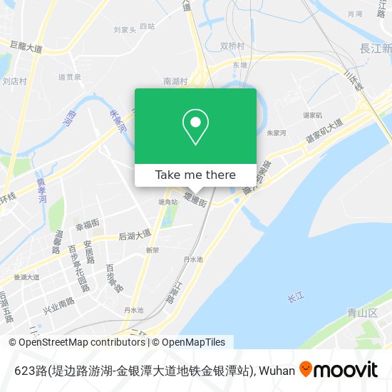 623路(堤边路游湖-金银潭大道地铁金银潭站) map