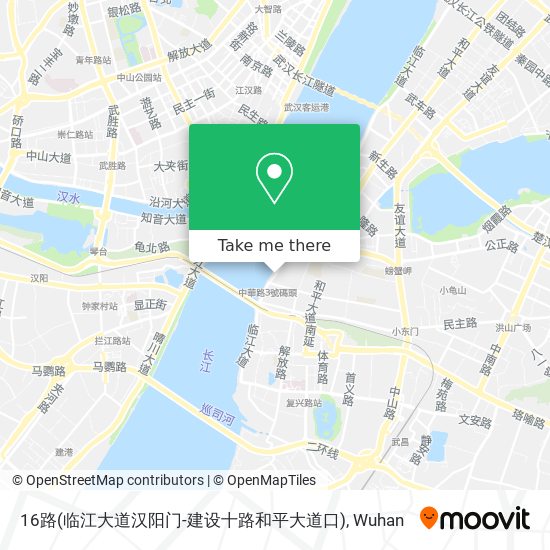 16路(临江大道汉阳门-建设十路和平大道口) map