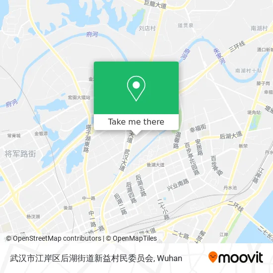 武汉市江岸区后湖街道新益村民委员会 map