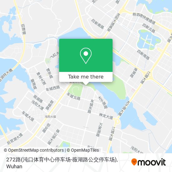 272路(沌口体育中心停车场-薇湖路公交停车场) map