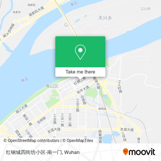 红钢城四街坊小区-南一门 map