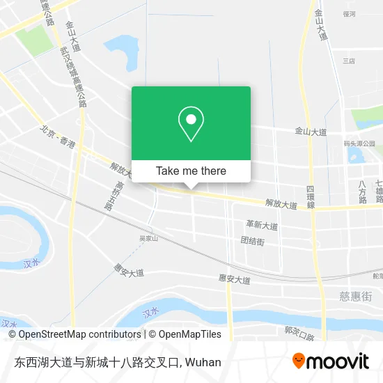 东西湖大道与新城十八路交叉口 map