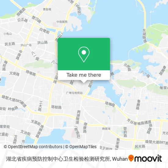湖北省疾病预防控制中心卫生检验检测研究所 map
