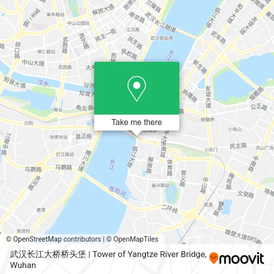 武汉长江大桥桥头堡 |  Tower of Yangtze River Bridge map