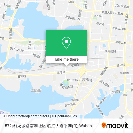 572路(龙城路南湖社区-临江大道平湖门) map