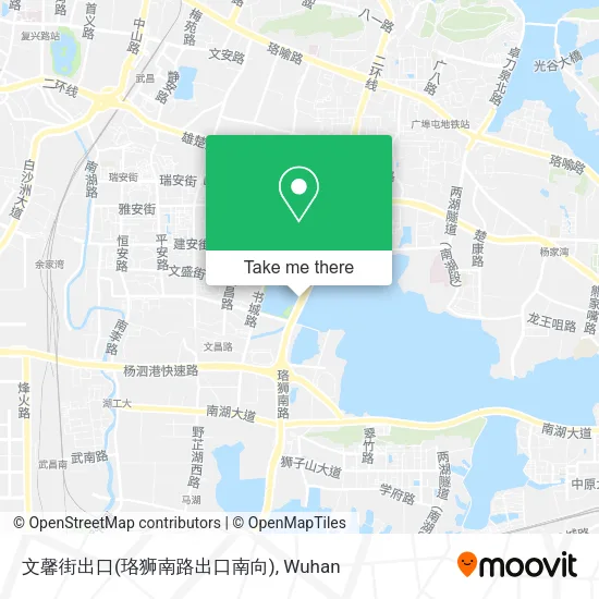 文馨街出口(珞狮南路出口南向) map