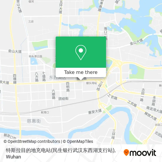 特斯拉目的地充电站(民生银行武汉东西湖支行站) map