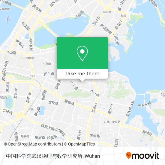 中国科学院武汉物理与数学研究所 map