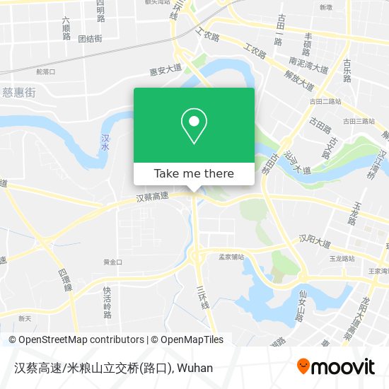 汉蔡高速/米粮山立交桥(路口) map