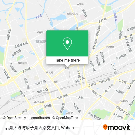 后湖大道与塔子湖西路交叉口 map