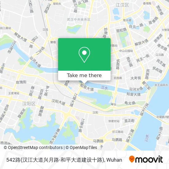 542路(汉江大道兴月路-和平大道建设十路) map