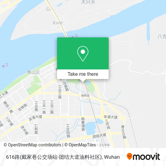 616路(戴家巷公交场站-团结大道油料社区) map