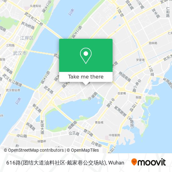 616路(团结大道油料社区-戴家巷公交场站) map