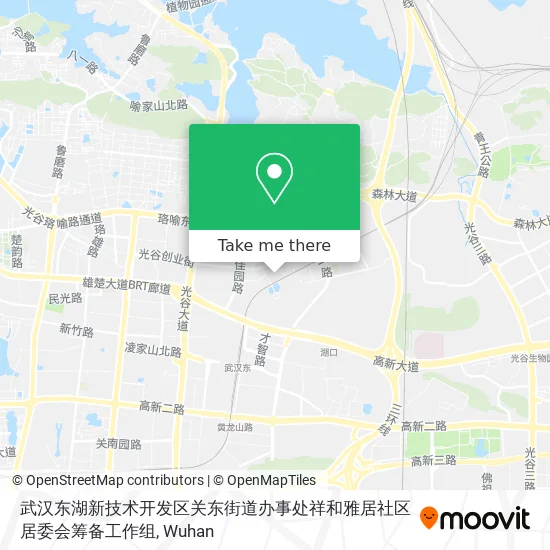 武汉东湖新技术开发区关东街道办事处祥和雅居社区居委会筹备工作组 map