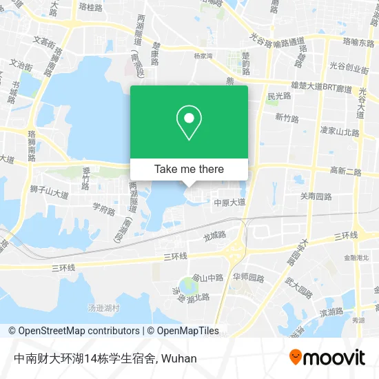 中南财大环湖14栋学生宿舍 map