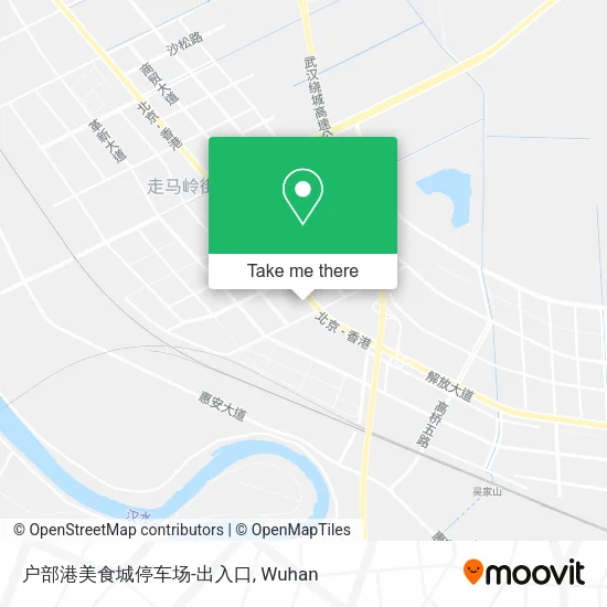 户部港美食城停车场-出入口 map