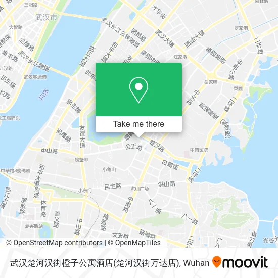 武汉楚河汉街橙子公寓酒店(楚河汉街万达店) map
