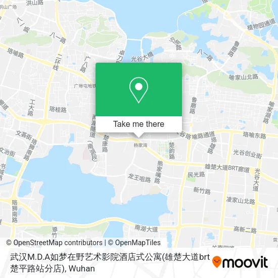 武汉M.D.A如梦在野艺术影院酒店式公寓(雄楚大道brt楚平路站分店) map