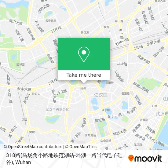 318路(马场角小路地铁范湖站-环湖一路当代电子硅谷) map