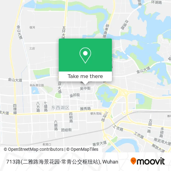 713路(二雅路海景花园-常青公交枢纽站) map