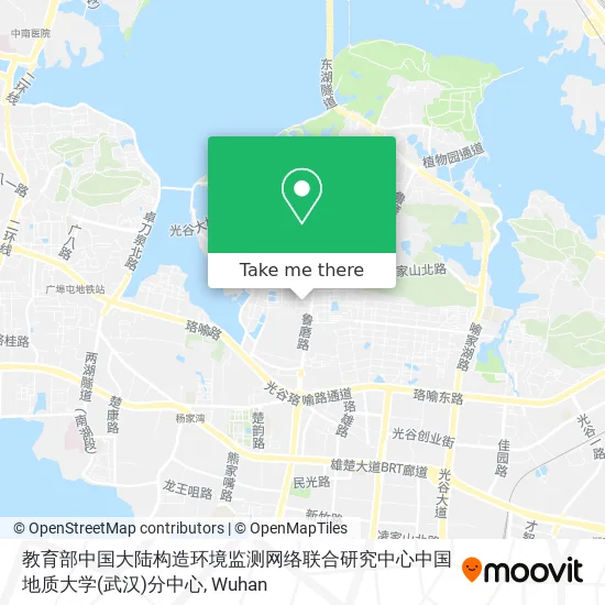 教育部中国大陆构造环境监测网络联合研究中心中国地质大学(武汉)分中心 map
