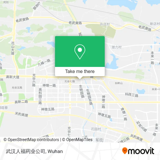 武汉人福药业公司 map