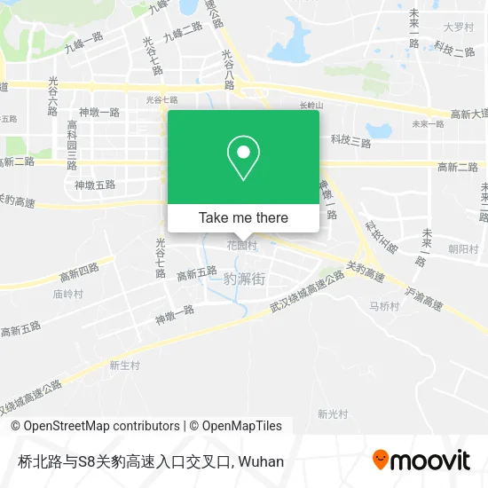 桥北路与S8关豹高速入口交叉口 map
