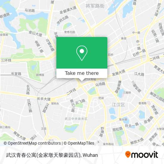 武汉青春公寓(金家墩天黎豪园店) map