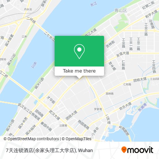 7天连锁酒店(余家头理工大学店) map