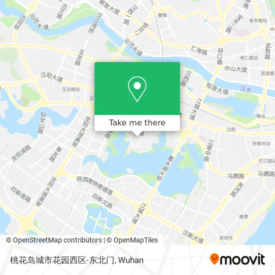 桃花岛城市花园西区-东北门 map