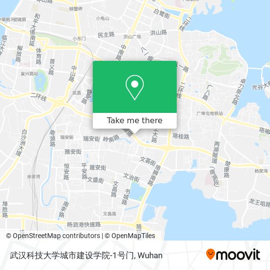 武汉科技大学城市建设学院-1号门 map