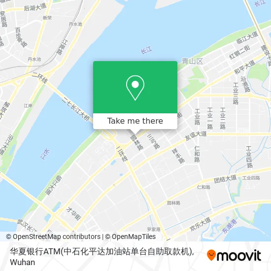 华夏银行ATM(中石化平达加油站单台自助取款机) map