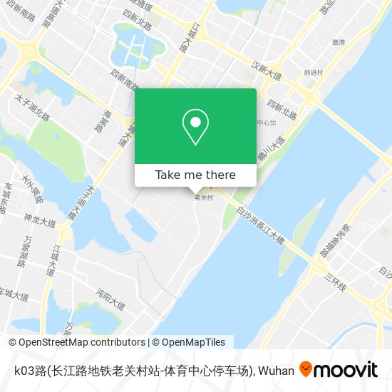 k03路(长江路地铁老关村站-体育中心停车场) map