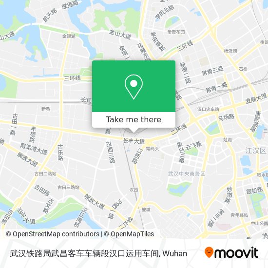 武汉铁路局武昌客车车辆段汉口运用车间 map
