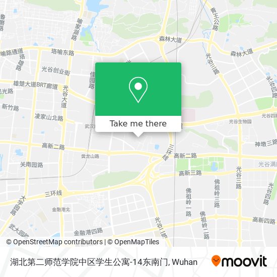 湖北第二师范学院中区学生公寓-14东南门 map