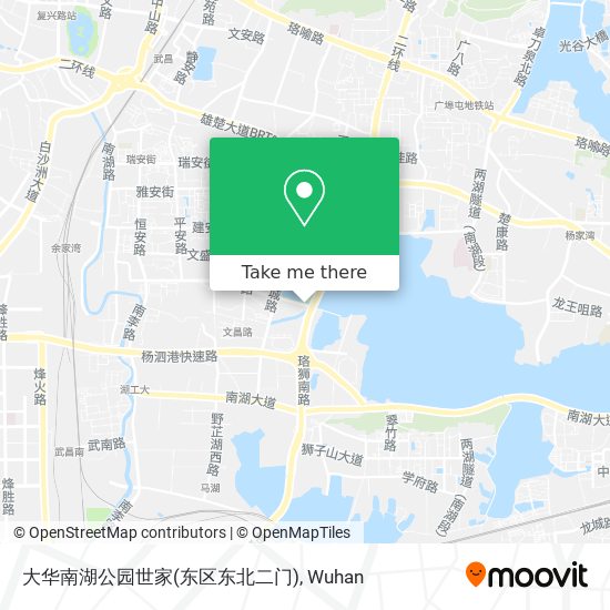 大华南湖公园世家(东区东北二门) map