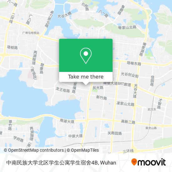 中南民族大学北区学生公寓学生宿舍4B map