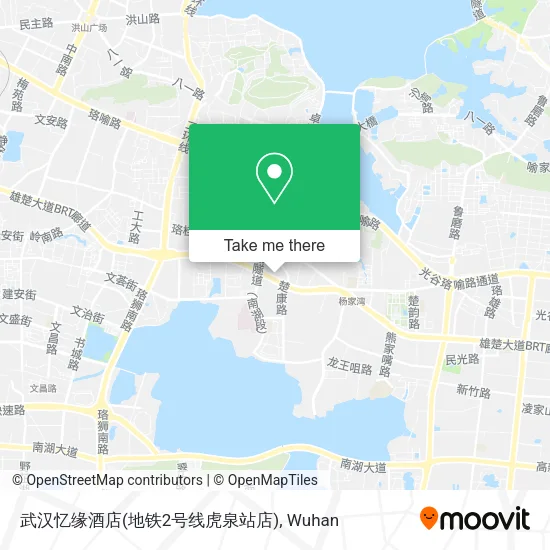 武汉忆缘酒店(地铁2号线虎泉站店) map