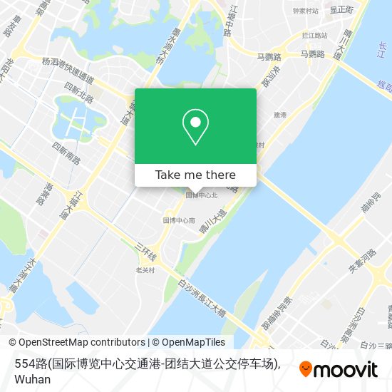 554路(国际博览中心交通港-团结大道公交停车场) map