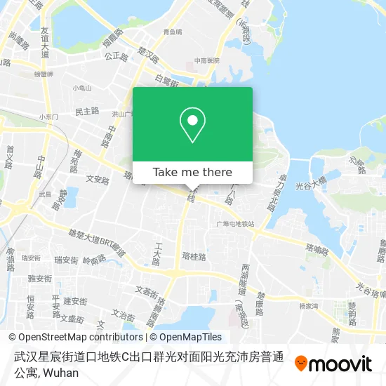 武汉星宸街道口地铁C出口群光对面阳光充沛房普通公寓 map