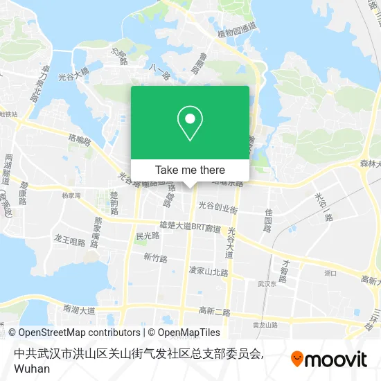中共武汉市洪山区关山街气发社区总支部委员会 map