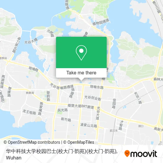 华中科技大学校园巴士(校大门-韵苑)(校大门-韵苑) map