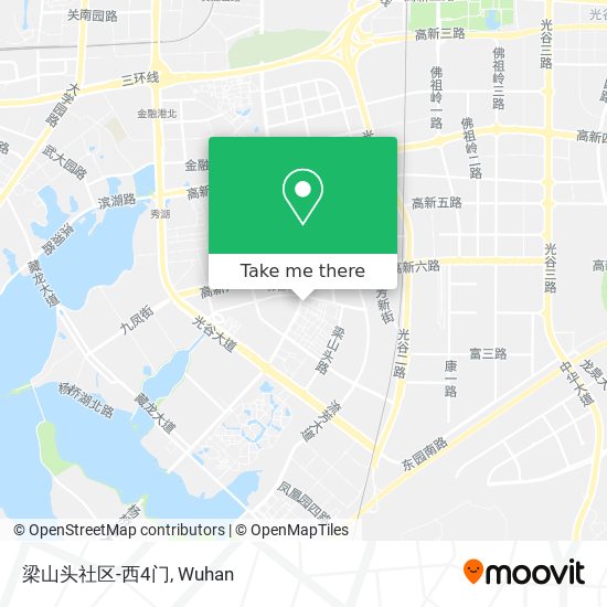 梁山头社区-西4门 map