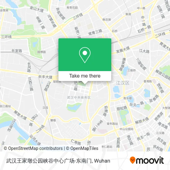 武汉王家墩公园峡谷中心广场-东南门 map