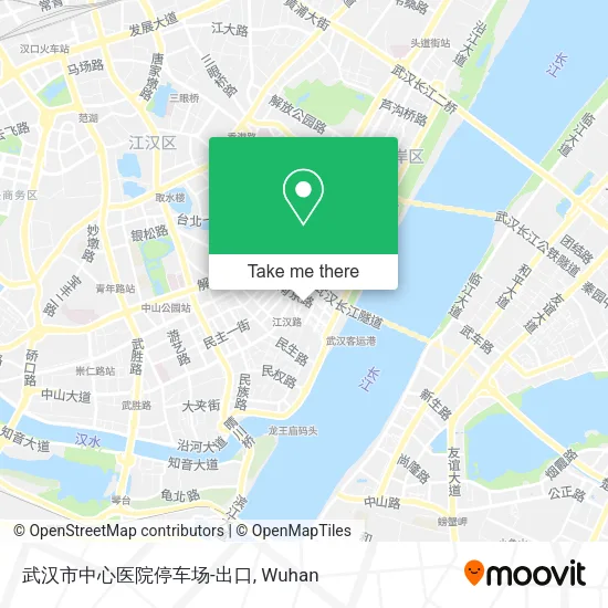 武汉市中心医院停车场-出口 map