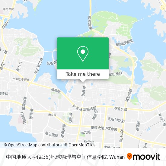 中国地质大学(武汉)地球物理与空间信息学院 map