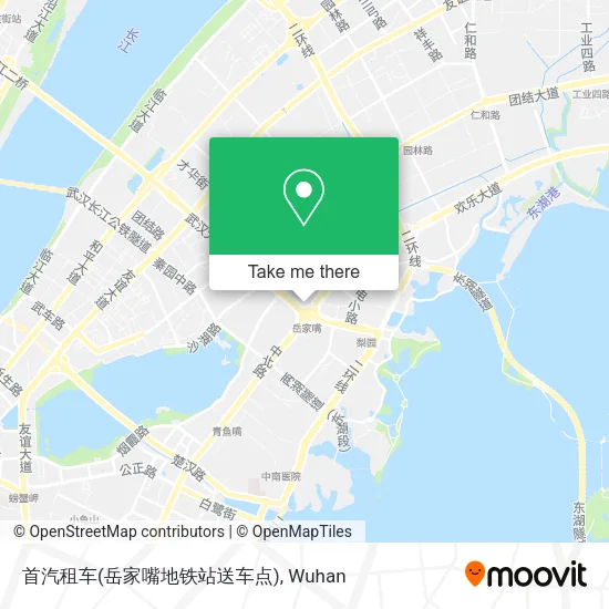 首汽租车(岳家嘴地铁站送车点) map